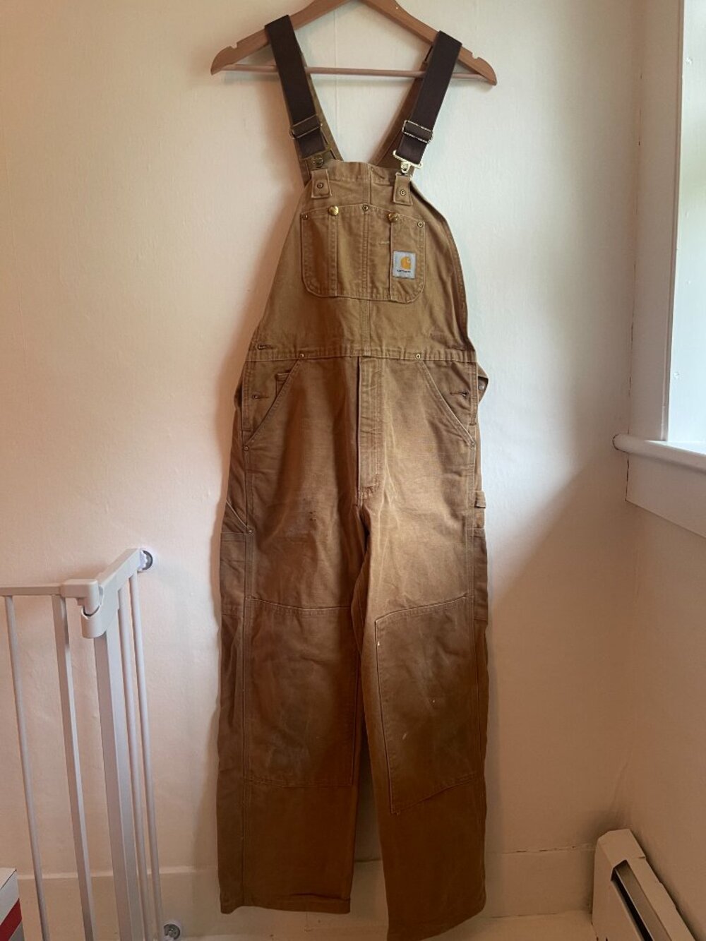 Vintage Carhartt Overalls Brown Men's 32 x 30